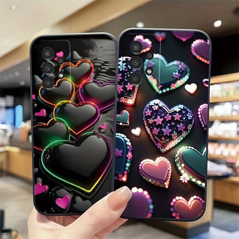 Samsung Frosted Heart Case - Ocean Wave Aesthetic & Matte Soft Cover