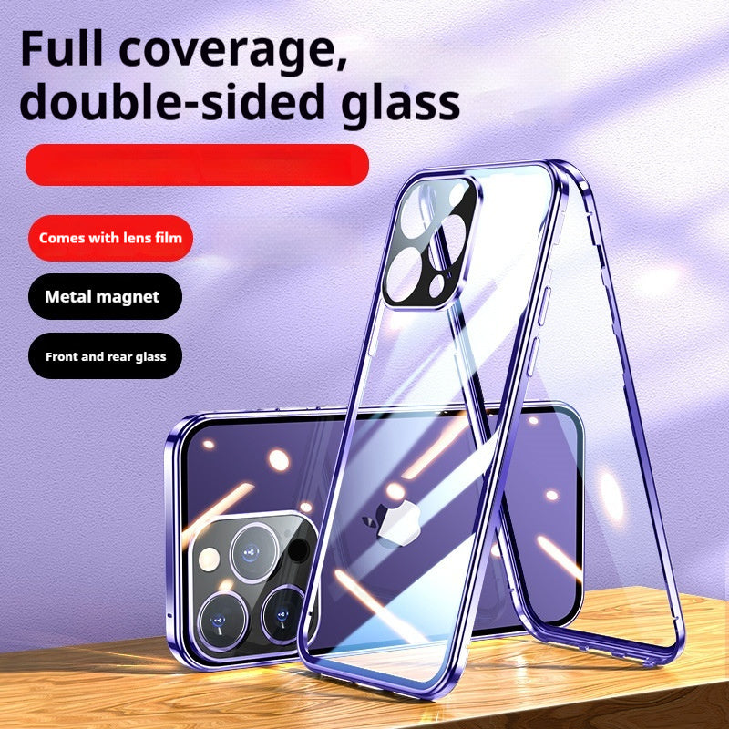 iPhone Studio Electroplated Privacy Case — 360 Tempered Glass Edition