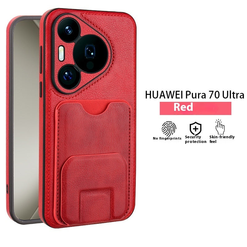 Huawei Premium Leather Card Case — Pura 70 Series Invisible Bracket