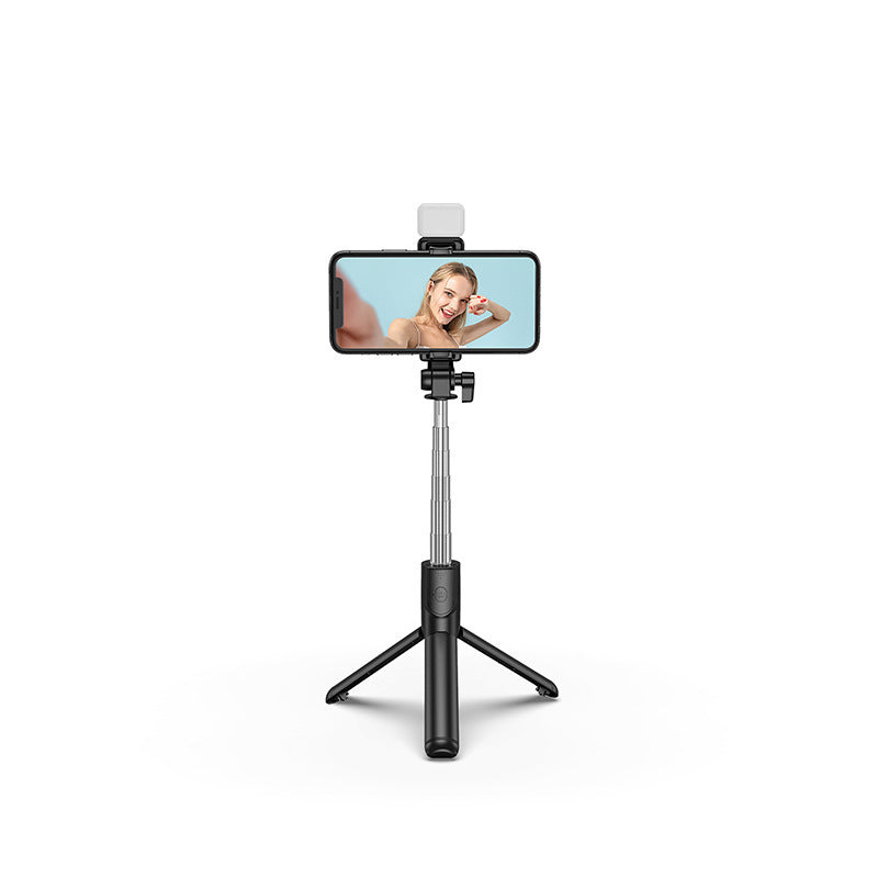 Compatible with Apple, Bluetooth Fill Light Selfie Stick Outdoor Live Broadcast Integrated Tripod Phone Holder - Dweky.se
