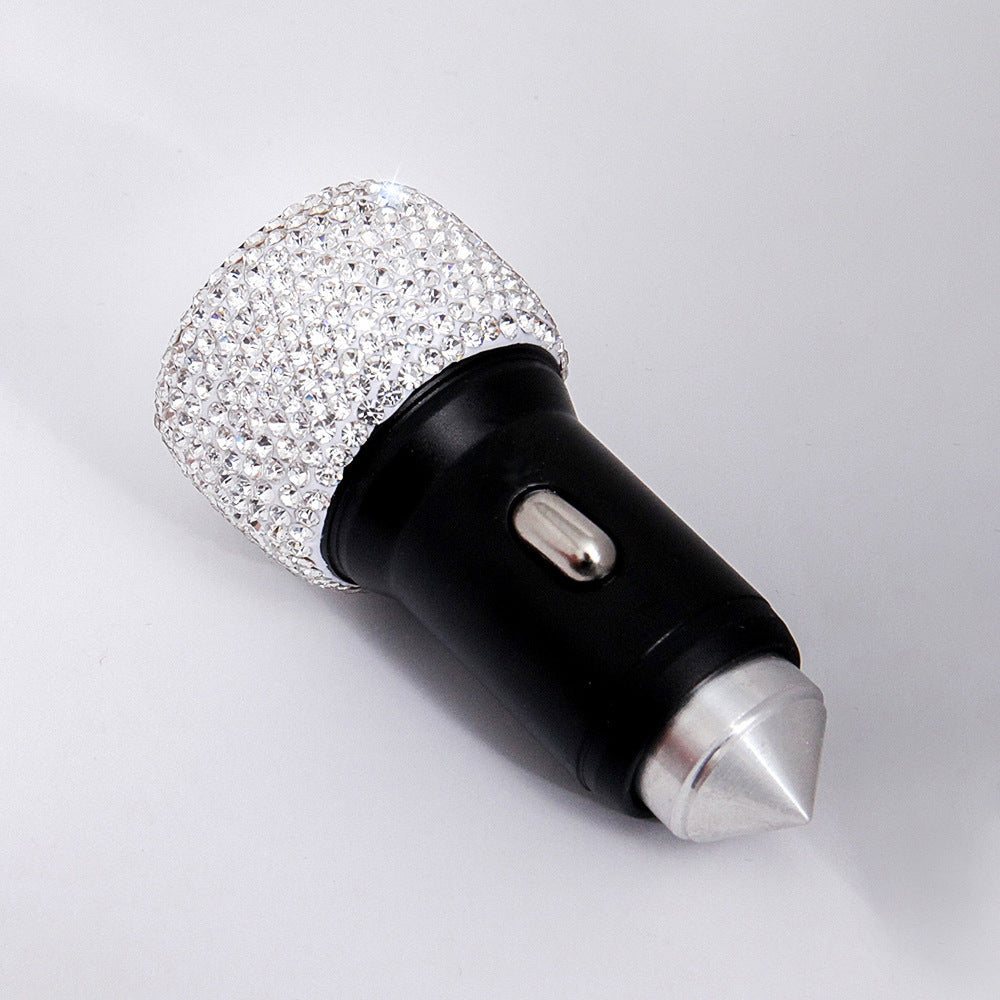 Diamond-Studded Car Mobile Phone Safety Hammer Charger - Dweky.se