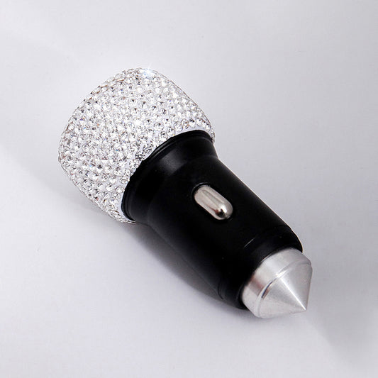 Diamond-Studded Car Mobile Phone Safety Hammer Charger - Dweky.se