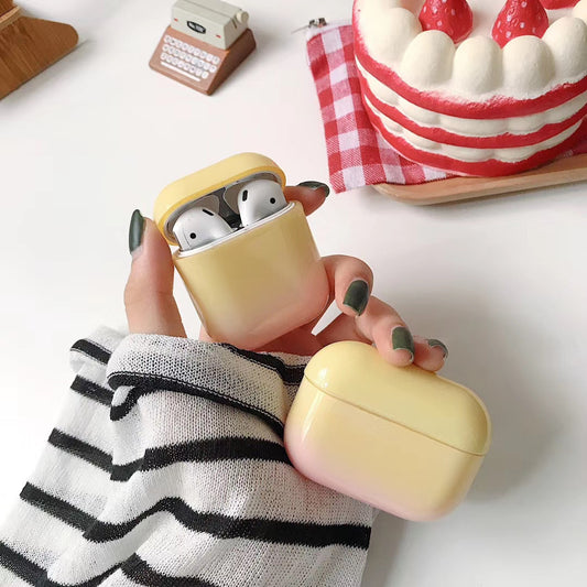 Compatible with Apple, Gradient hard shell suitable for airpods pro protective cover 2/3 generation Bluetooth Wireless contrast color earphone cover smooth surface - Dweky.se