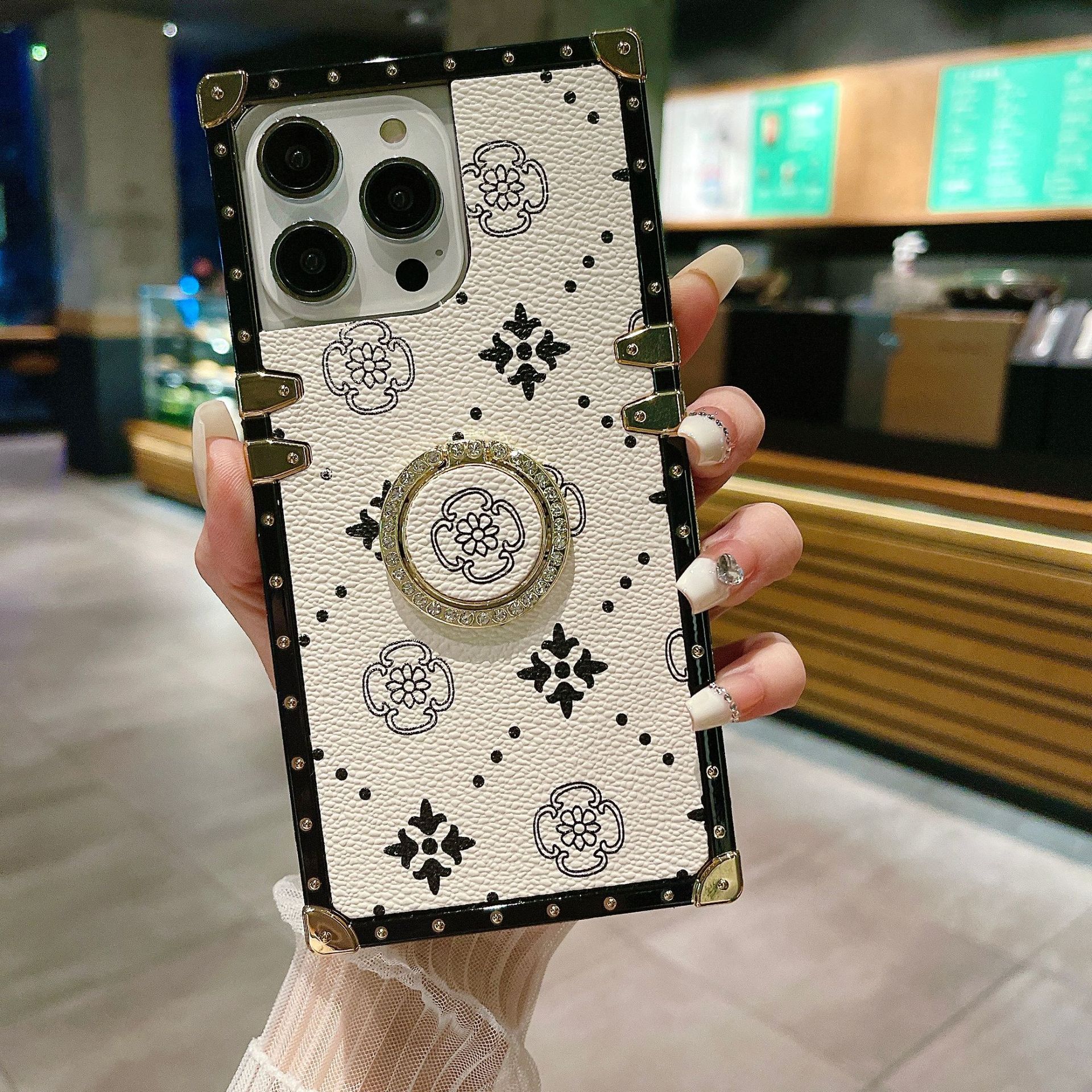 iPhone Boutique Fashion-Brand Bracket Case - Luxury Soft TPU Silhouette