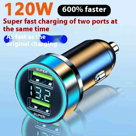 Qc30 Car Charger 66W Super Fast Charge Digital Display Car Charger - Dweky.se