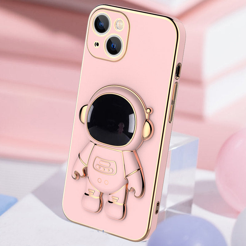 3D Astronaut IPhone Case Anti-Drop Electroplating Bracket - Dweky.se