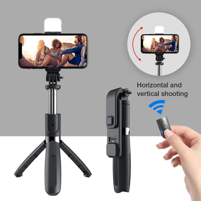 Compatible with Apple, Bluetooth Selfie Stick Mobile Remote Control Tripod - Dweky.se