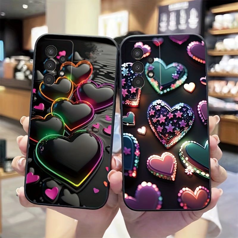 Samsung Frosted Heart Case - Ocean Wave Aesthetic & Matte Soft Cover