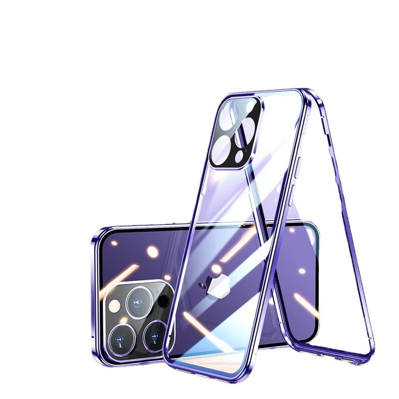 iPhone Studio Electroplated Privacy Case — 360 Tempered Glass Edition