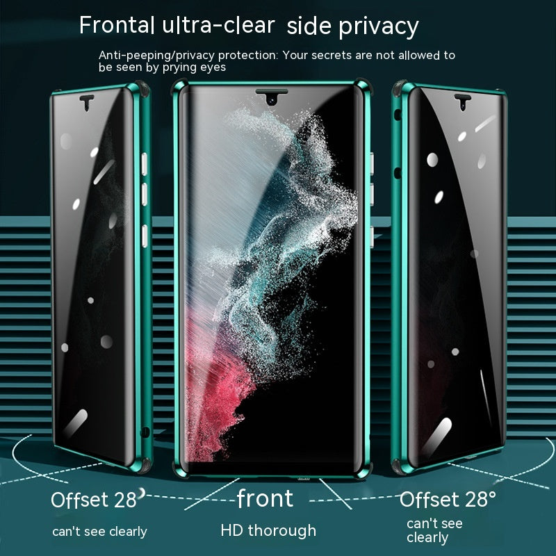 Kigsikkert spejl magnetisk konge telefoncover lås magnetisk sugeglasskal