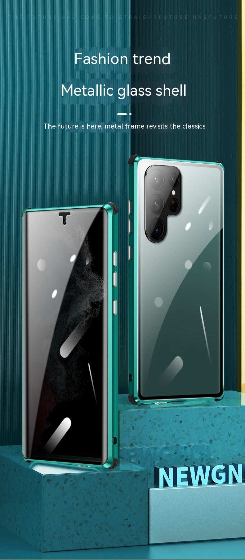 Kigsikkert spejl magnetisk konge telefoncover lås magnetisk sugeglasskal