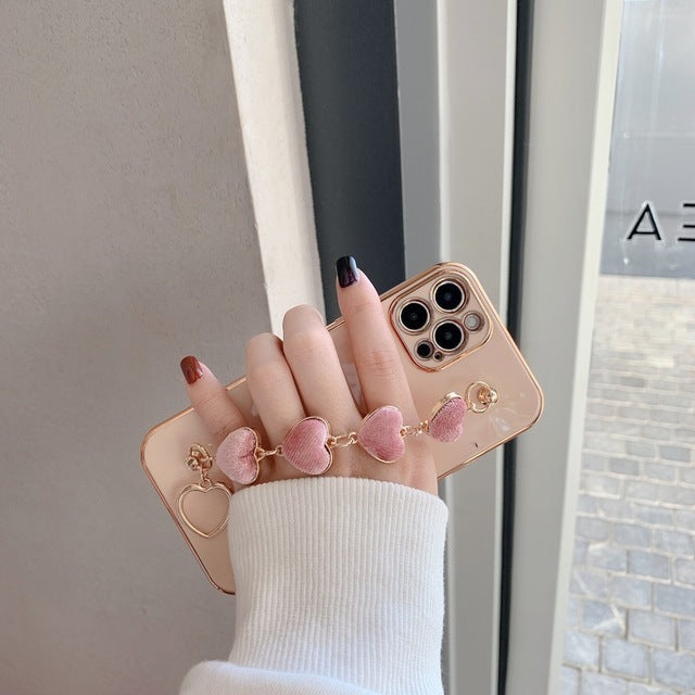 Iphone case Mobile Phone Shell All-inclusive Electroplating XR Love Bracelet - Dweky.se