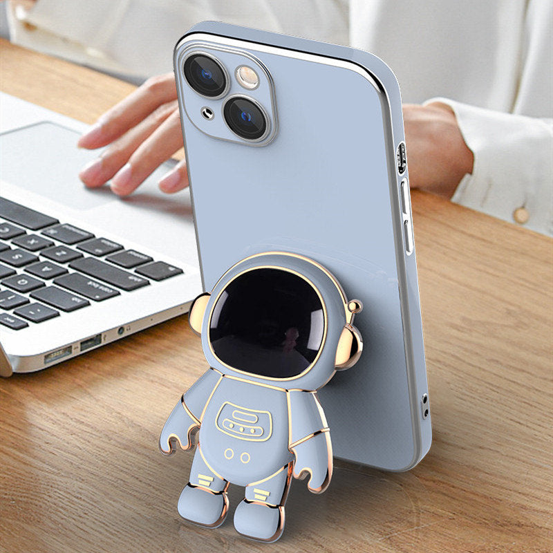 3D Astronaut IPhone Case Anti-Drop Electroplating Bracket - Dweky.se