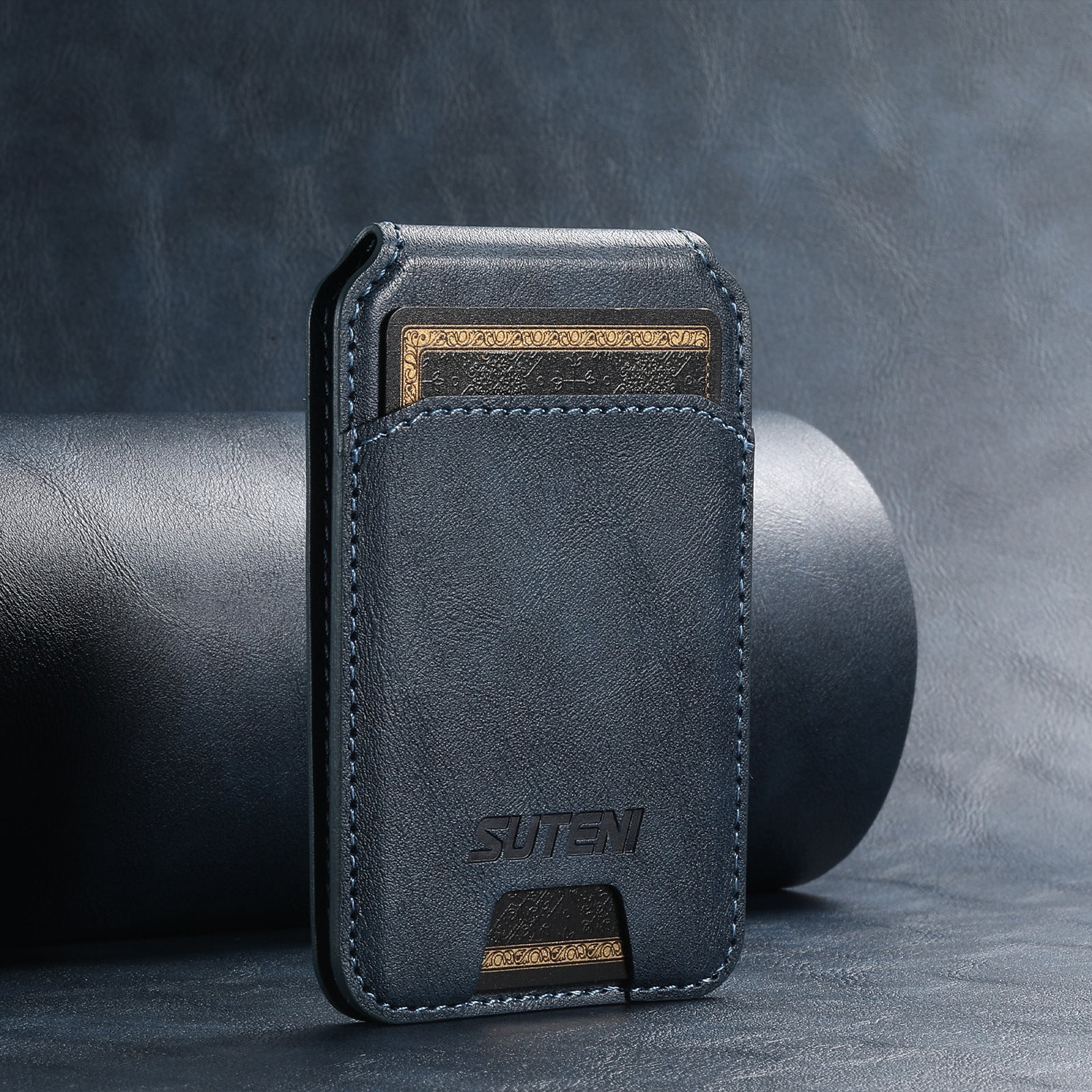 Android Universal Phone Magnetic Card Holder MagSafe Magnetic Ring PU Leather - Dweky.se