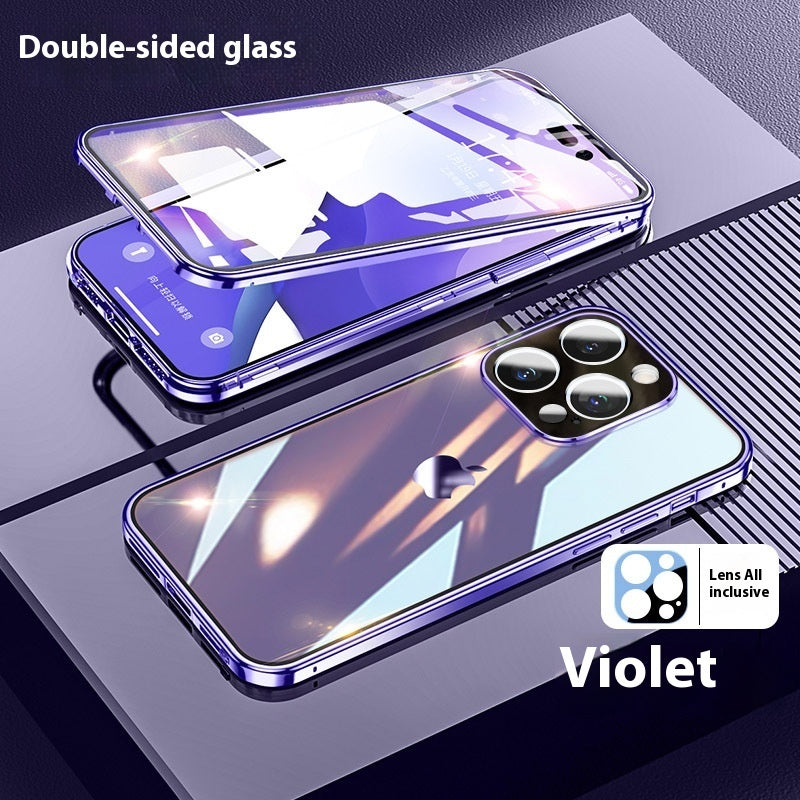 iPhone Studio Electroplated Privacy Case — 360 Tempered Glass Edition