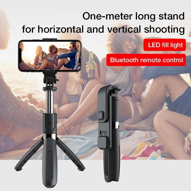 Compatible with Apple, Bluetooth Selfie Stick Mobile Remote Control Tripod - Dweky.se