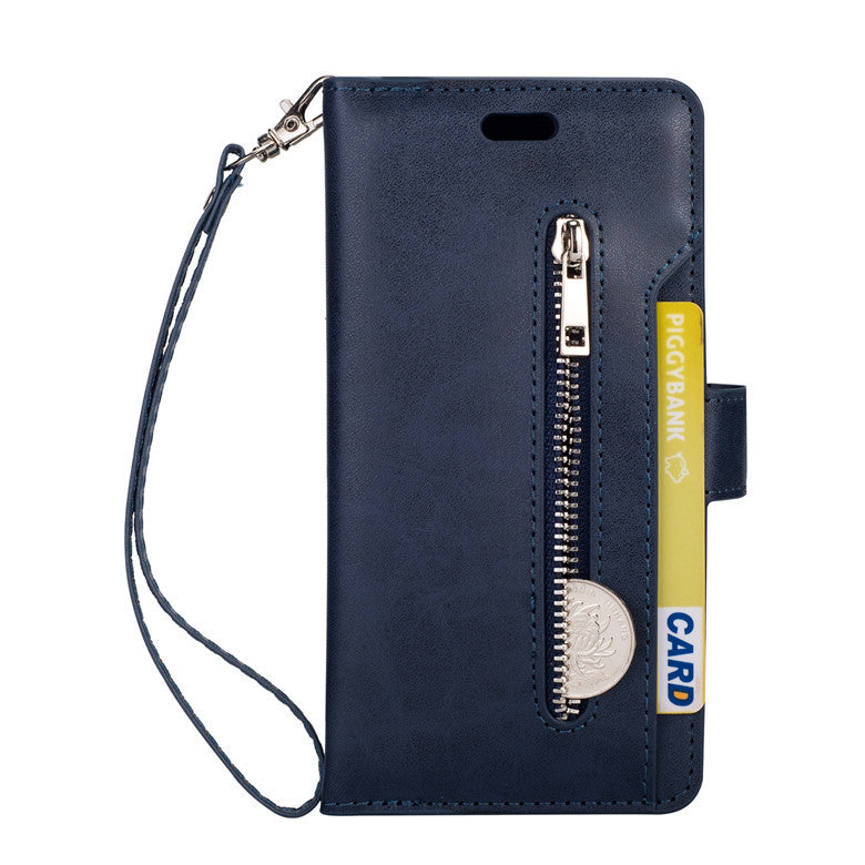 Multi function zipper wallet mobile leather case - Dweky.se