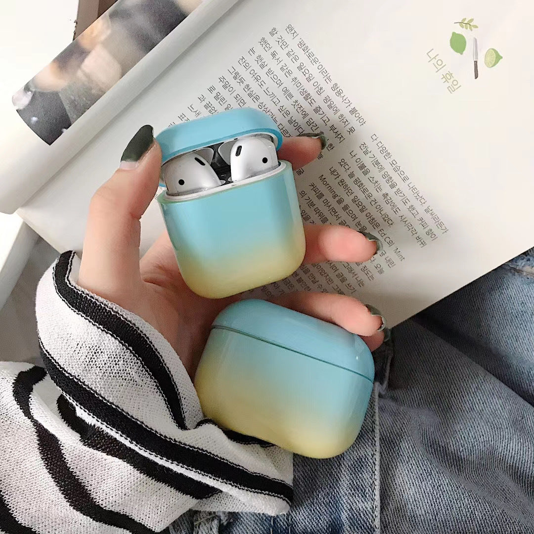 Compatible with Apple, Gradient hard shell suitable for airpods pro protective cover 2/3 generation Bluetooth Wireless contrast color earphone cover smooth surface - Dweky.se