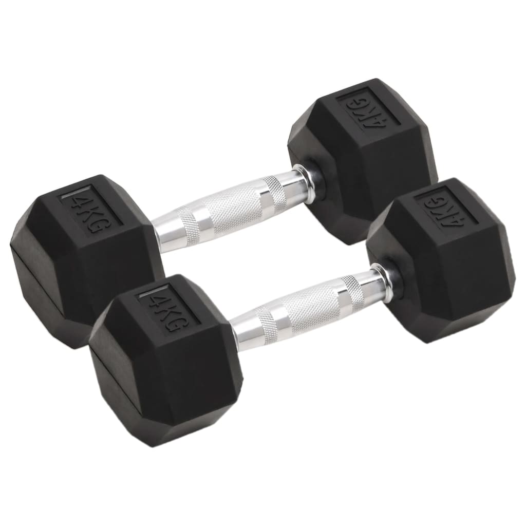 Vidaxl Dumbbells 2 pcs 8 kg total Cast Iron-0