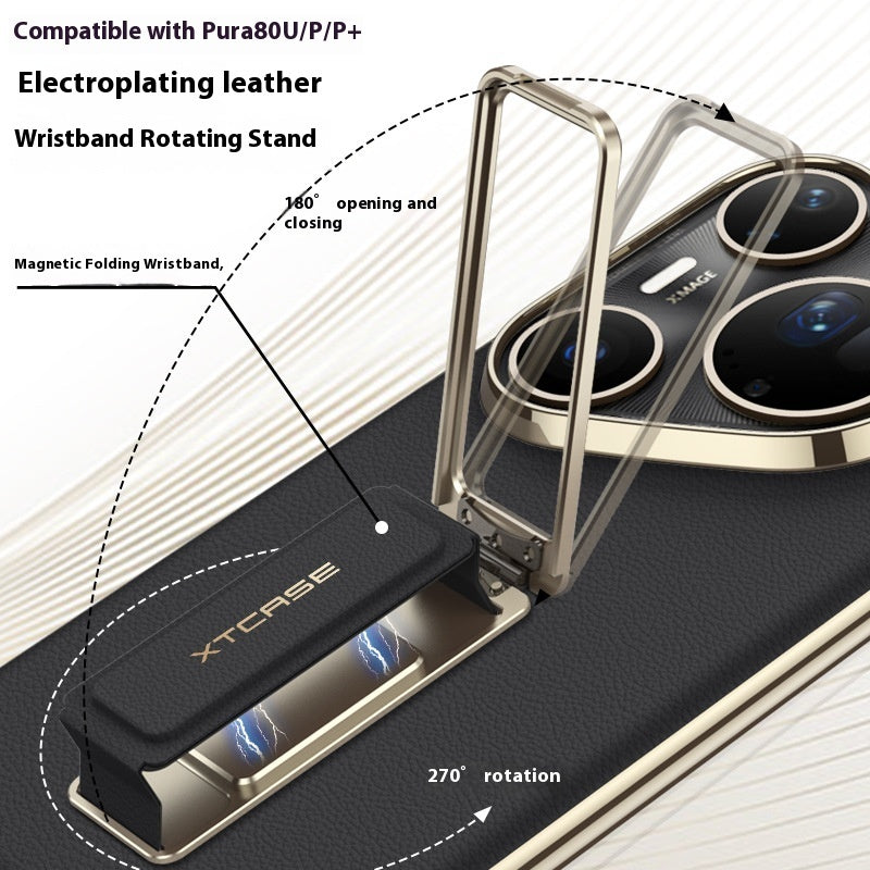 Huawei Premium Läderskal — Pura 80 Ultra med Handledsrem