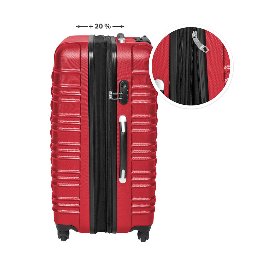 Set of 4 Cabin Trolleys, 4 Colors - Red