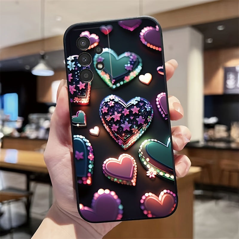 Samsung Frosted Heart Case - Ocean Wave Aesthetic & Matte Soft Cover