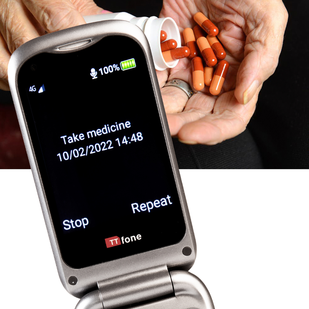 TTfone TT970 4G WhatsApp Flip Senior Big Button Mobile with Giffgaff SIM Network-4