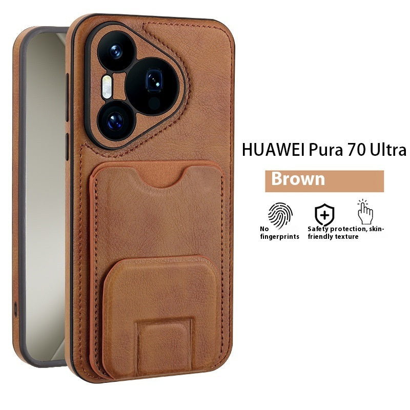 Huawei Premium Leather Card Case — Pura 70 Series Invisible Bracket