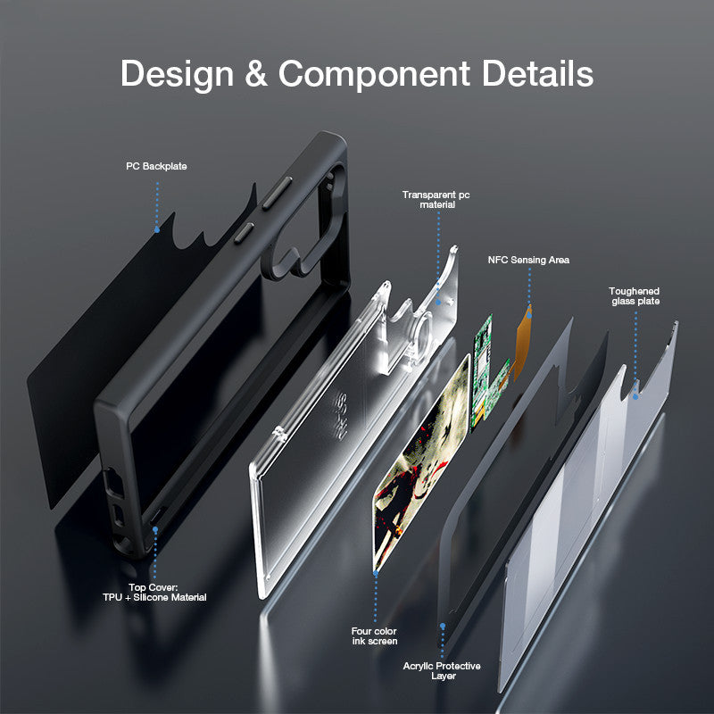 Samsung S24 Ultra Phone Case — Premium High-Grade Four-color  E-Ink NFC Projection