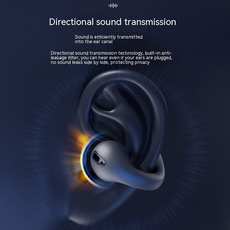 Wireless Ear Clip Bluetooth Headset TWS Comfortable Wear Not In-Ear Sports Wireless Bone Conduction 5.3 Bluetooth Headset - Dweky.se