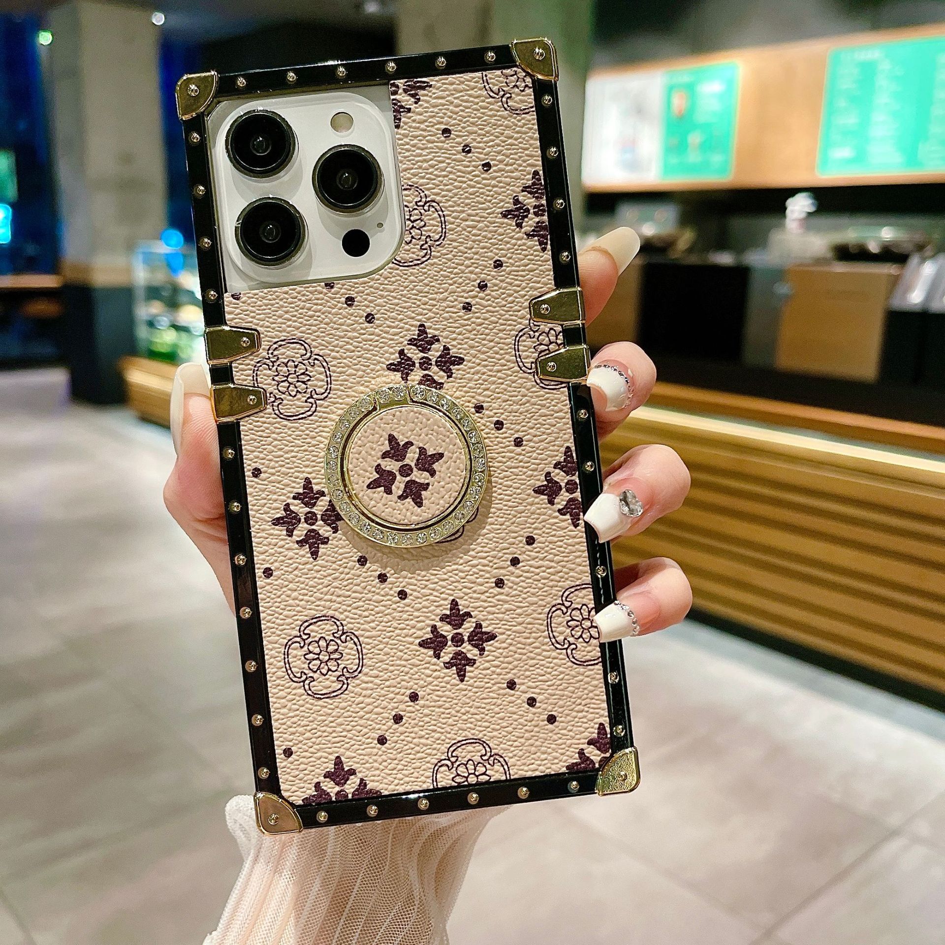 iPhone Boutique Fashion-Brand Bracket Case - Luxury Soft TPU Silhouette