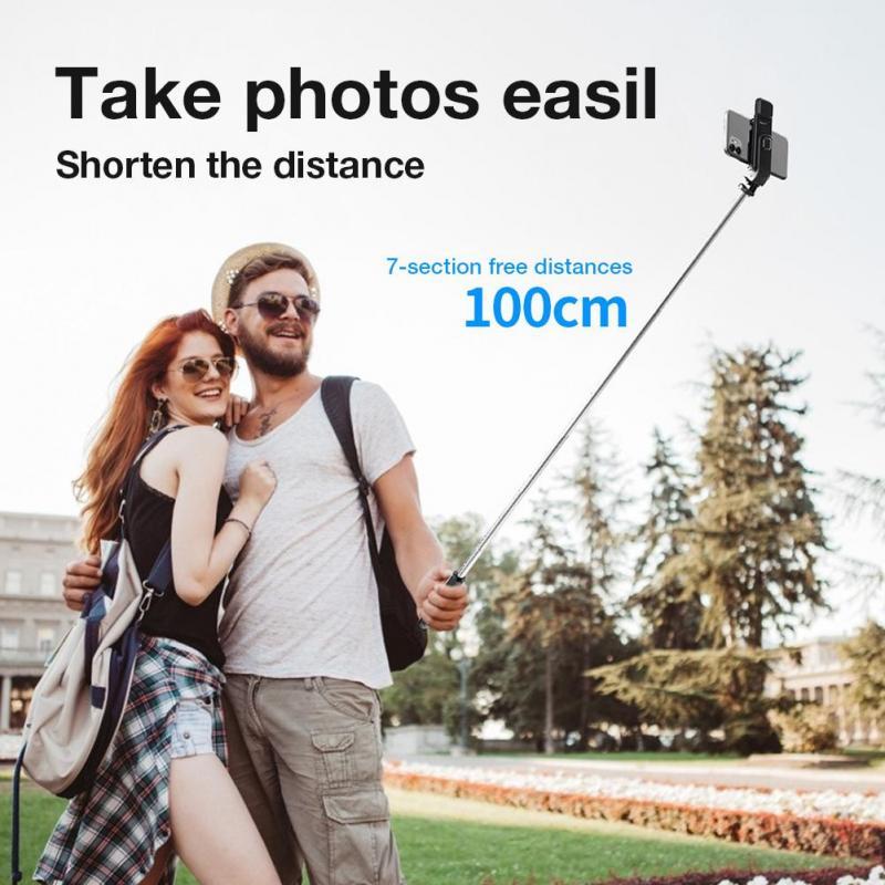 Compatible with Apple, Bluetooth Selfie Stick Mobile Remote Control Tripod - Dweky.se