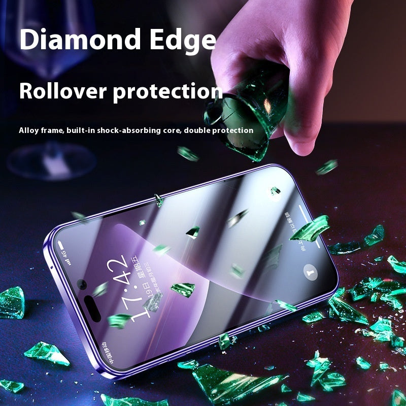 iPhone Studio Electroplated Privacy Case — 360 Tempered Glass Edition