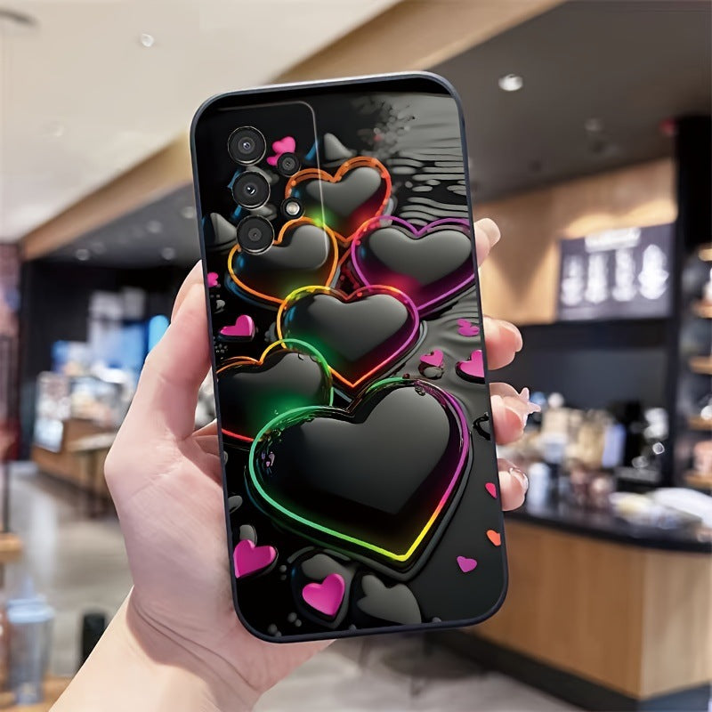 Samsung Frosted Heart Case - Ocean Wave Aesthetic & Matte Soft Cover