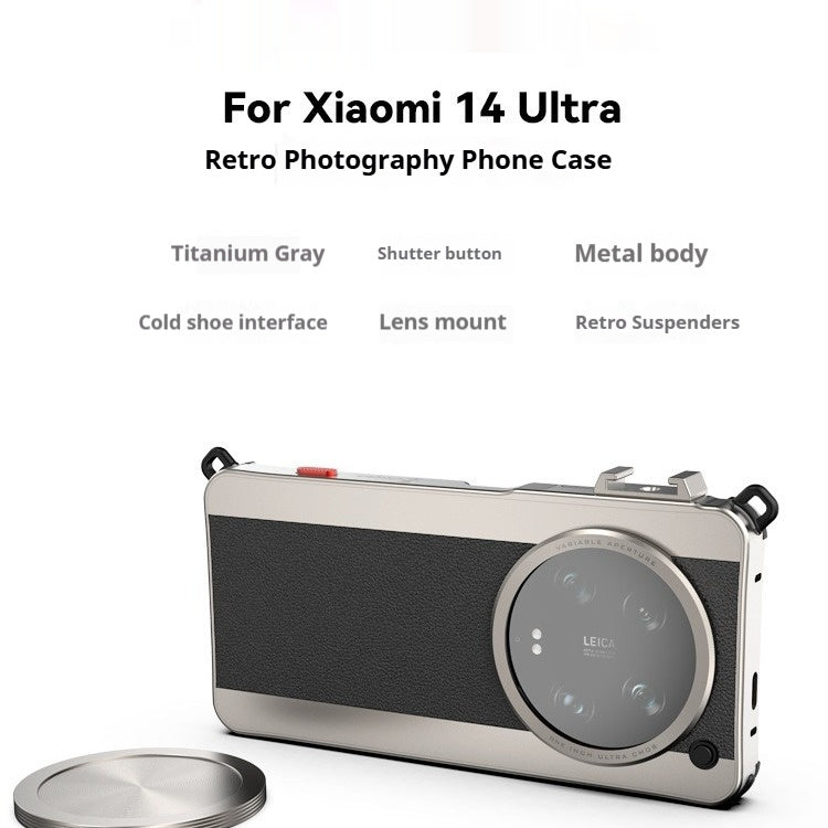 Hybrid Retro Kamera mobilskal i Metall — Xiaomi 14 Ultra Photography