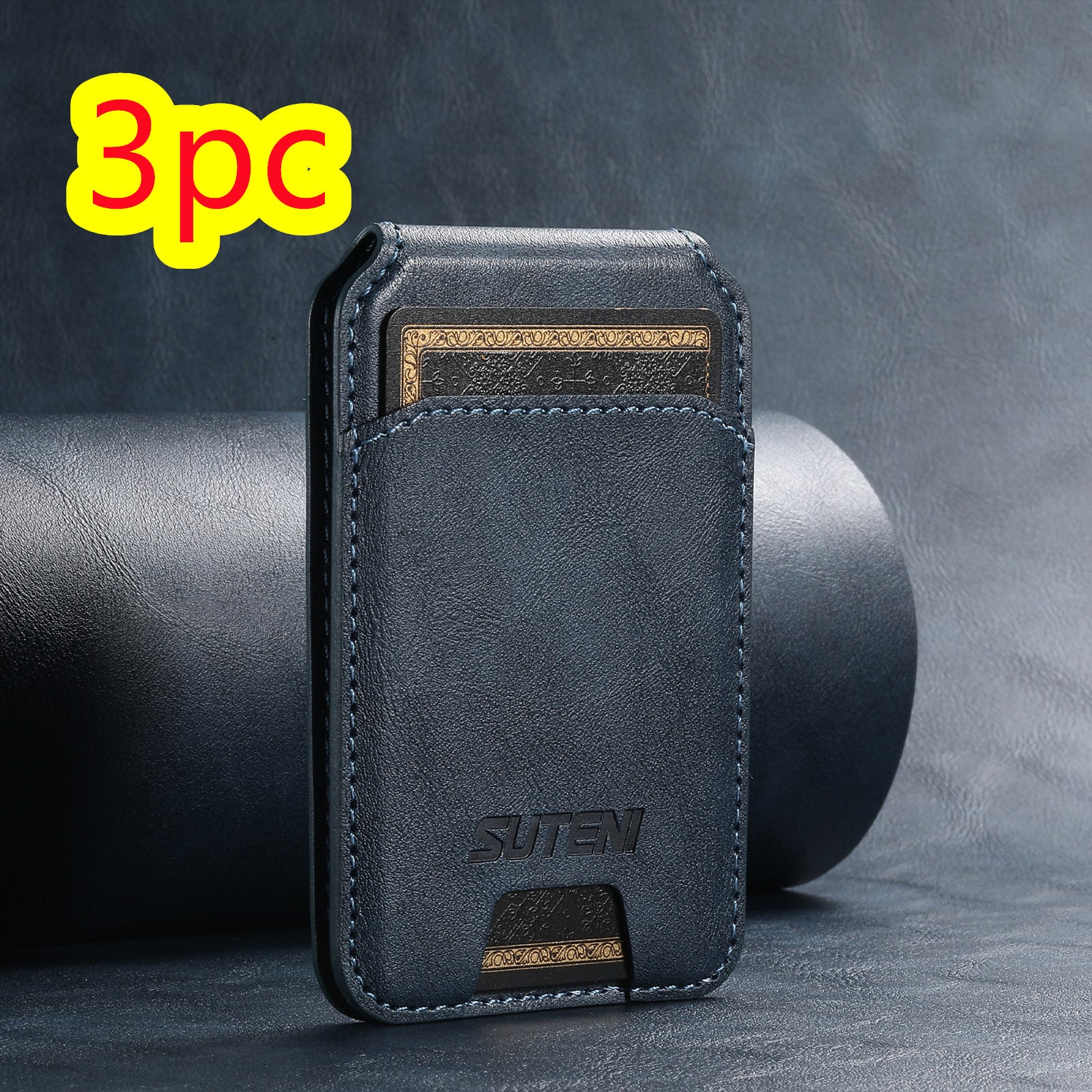 Android Universal Phone Magnetic Card Holder MagSafe Magnetic Ring PU Leather - Dweky.se