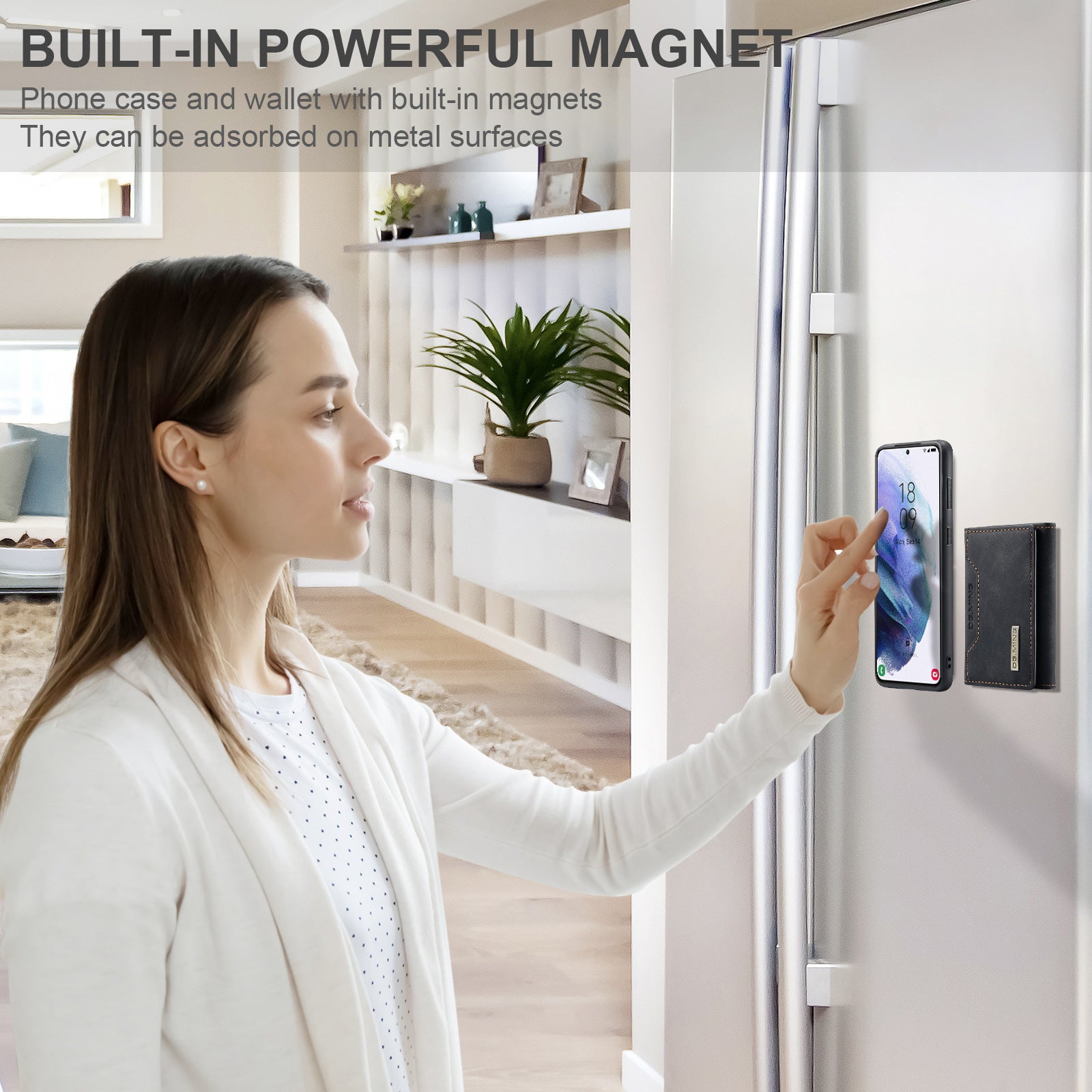 Simple Solid Color Magnetic Card Case - Dweky.se