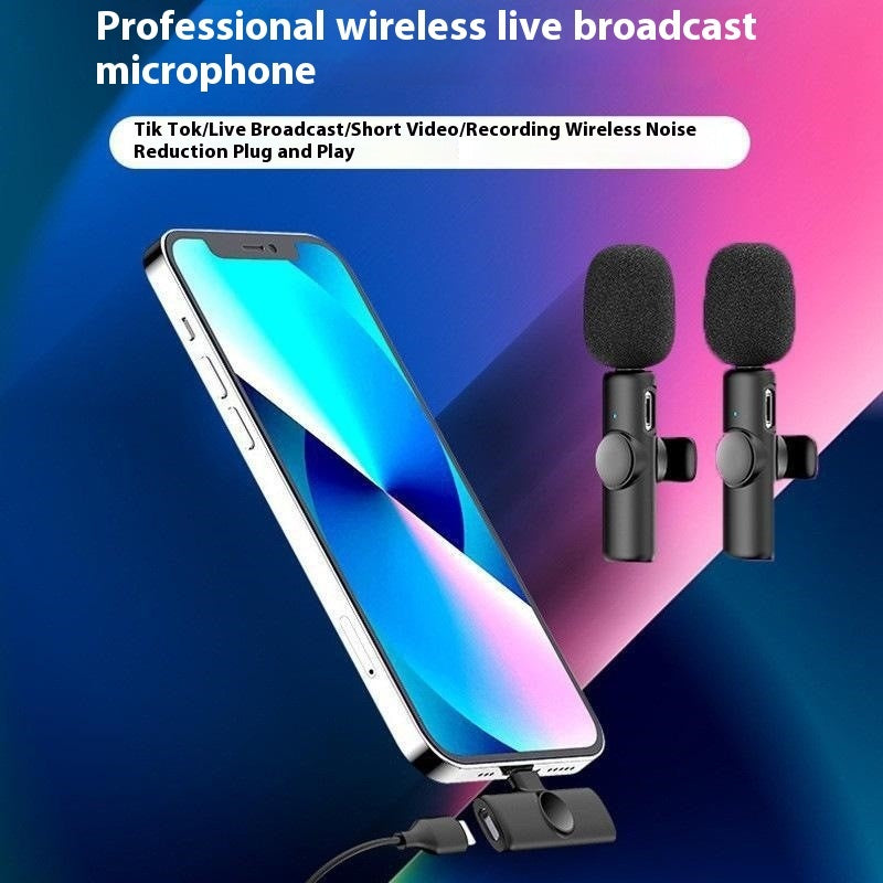 Collar Clip Microphone Outdoor Video Recording Wireless Microphone - Dweky.se