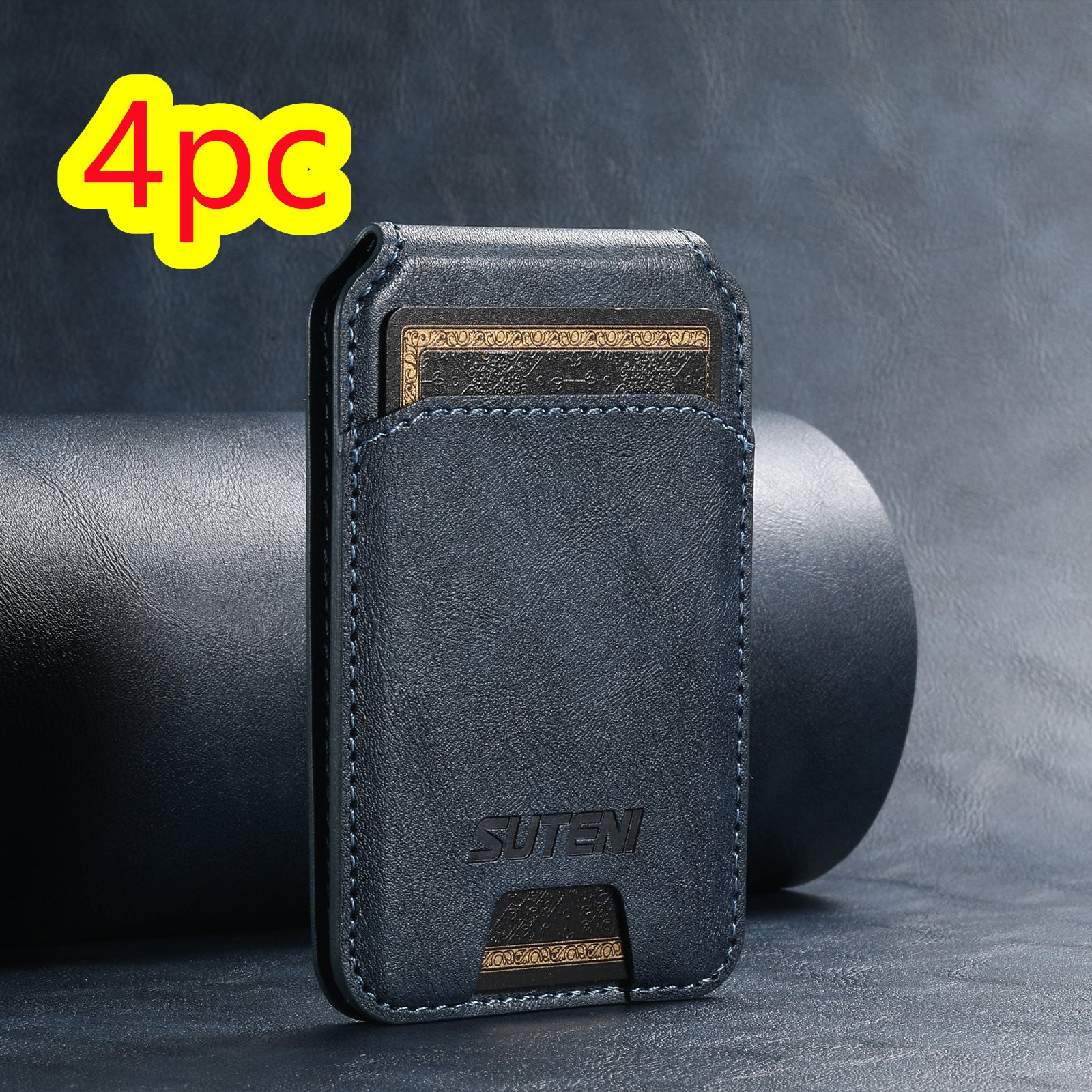 Android Universal Phone Magnetic Card Holder MagSafe Magnetic Ring PU Leather - Dweky.se