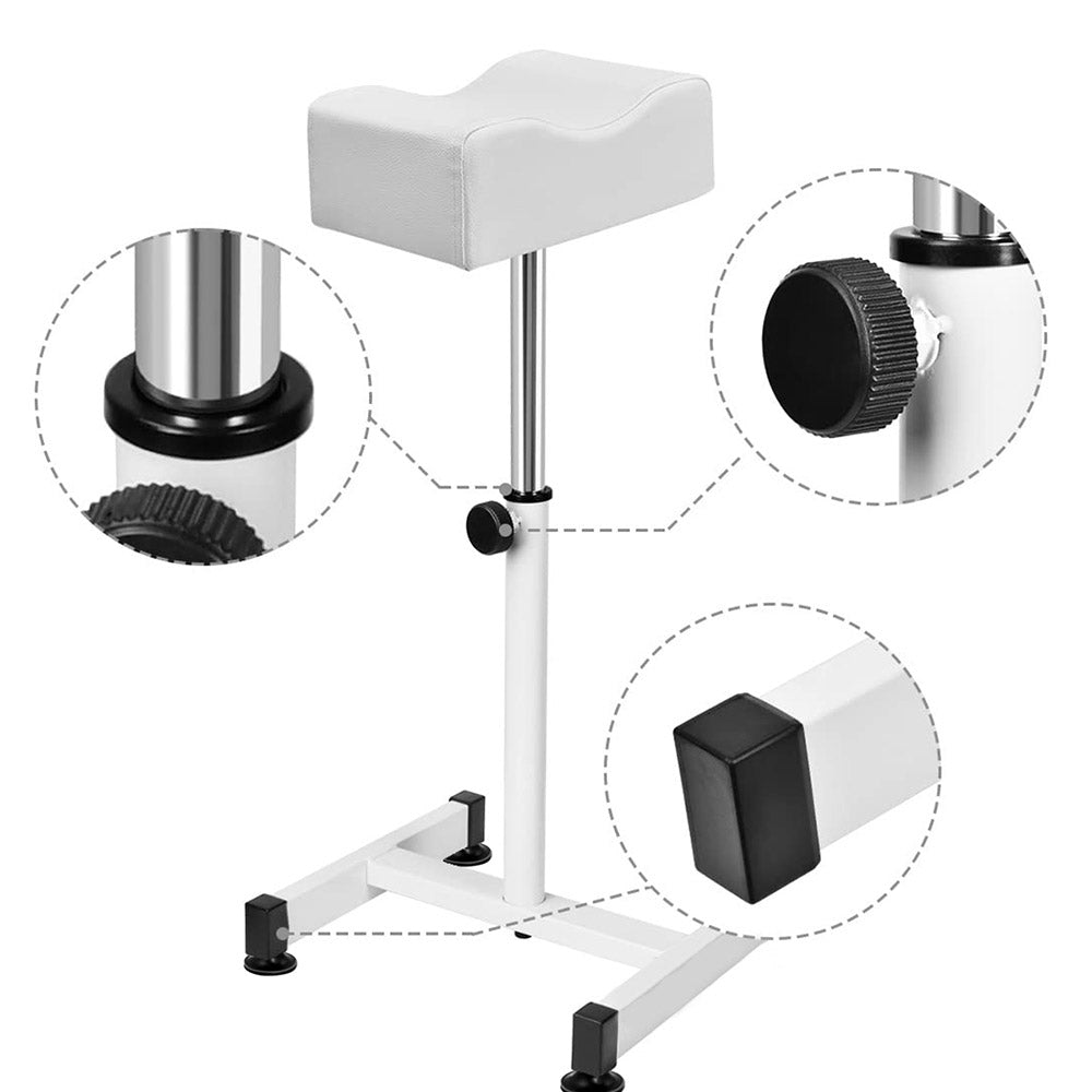Pedicure Footrest on Wheels with Height Adjustment