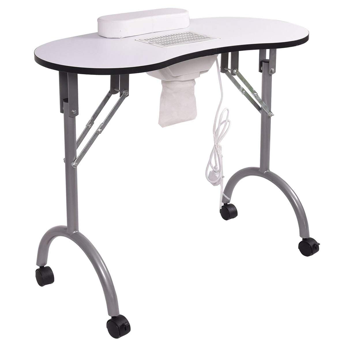 Portable Manicure Table with Extra Bag and Fan